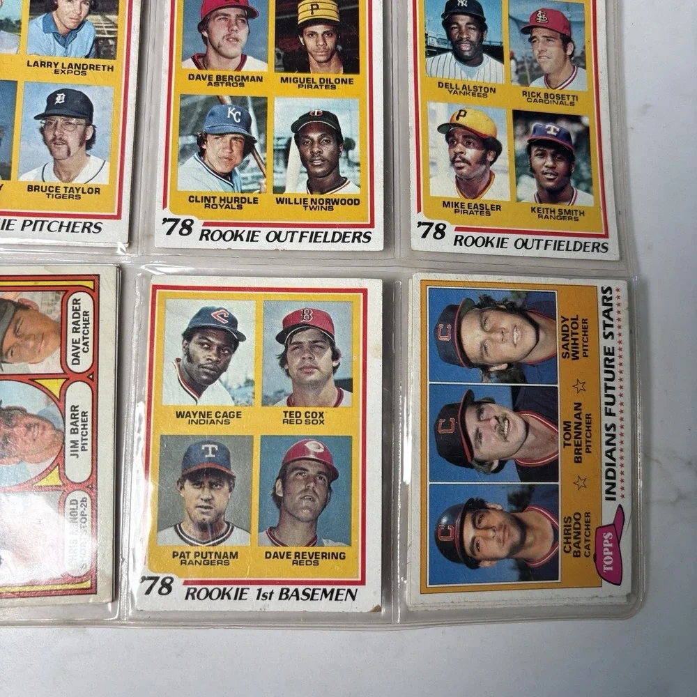 Topps 1978 Baseball Rookie Card Lot of 9 - Pitchers/Catchers/OF/1B